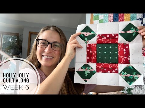 Видео: Лоскутное одеяло Holly Jolly Sampler Along — 6-я неделя, песочное печенье и блоки бискотти, VLOG
