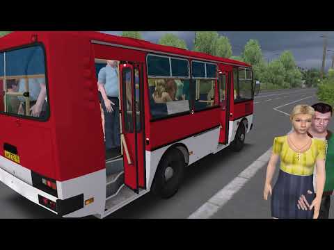 Видео: Чистогорская область ПАЗ 32051 на 48 маршруте. Omsi 2.