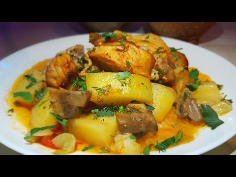 Видео: Жаркое в горшочках по-цыгански. Мясо с овощами в горшочках. Gipsy cuisine.