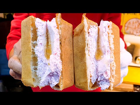 Видео: Невероятная корейская уличная еда! Мастер крêпов, божественный бургер за $2, вафля со сливками!