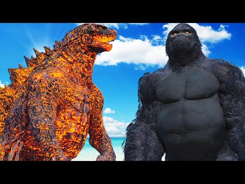 Видео: ядерная годзилла против кинг конга - битва монстров