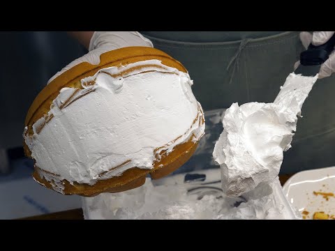 Видео: вафли со взбитыми сливками - корейская уличная еда