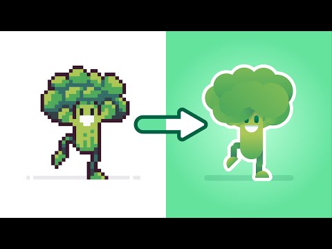 Видео: Превращаю Пиксель-арт в Векторную Графику (зачем-то)