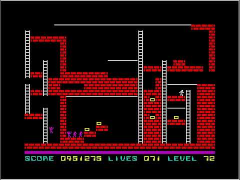 Видео: zx Lode Runner 72 level Прохожение 72 уровня