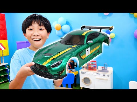 Видео: Детская игрушечная машина в сборе с цветной окраской играет Car Toy Play with Game Play