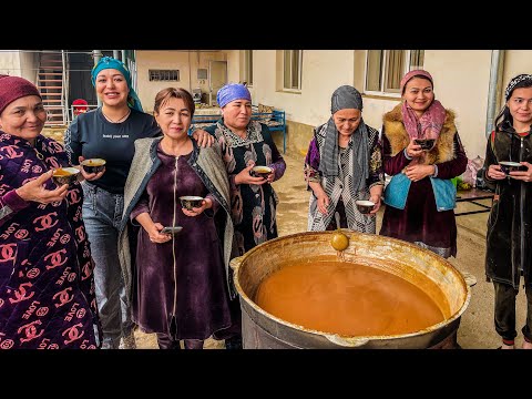 Видео: Узбекистан! Главное блюдо Навруза! Сумаляк: Что это и как готовить? Десерт из пшеницы!