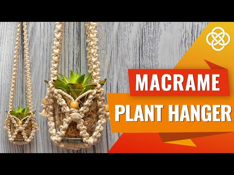 Видео: Макраме кашпо с бусинами | DIY  | Урок макраме