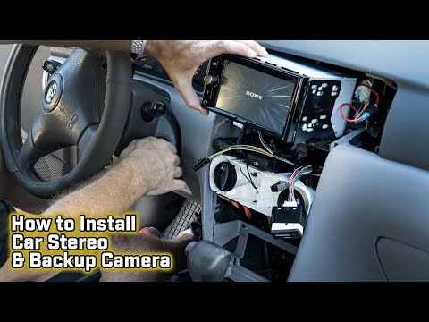 Видео: Как установить автомагнитолу и камеру заднего вида — Toyota Corolla