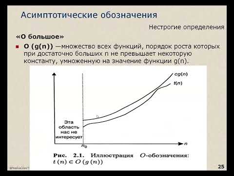 Видео: Алгоритмы и структуры данных: Асимптотические обозначения для сложности алгоритмов