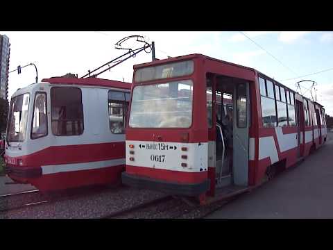 Видео: Трамвай Санкт-Петербурга 277: ЛВС-86К б.0617 по №100 (20.08.12)