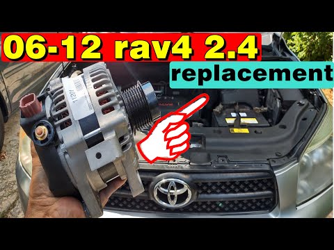 Видео: как заменить генератор 2006 2012 toyota rav4 2.4 замена генератора