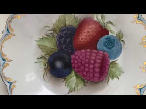 Видео: Роспись фарфора 1: инструменты, материалы, связующие для над глазурных красок