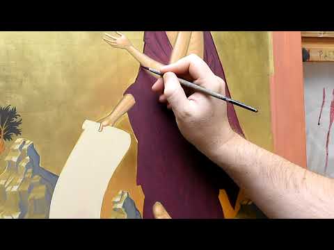 Видео: Как делать пробел одежд на иконах ?