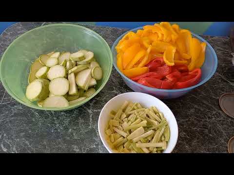 Видео: Кабачки, перец и спаржевая фасоль. 3 в1. Заготовки на зиму.