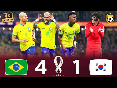 Видео: Бразилия уничтожила Корею артистичной игрой 🤹‍♂️🤯🌟❯ Бразилия (4-1) Южная Корея ● 4K 🎬