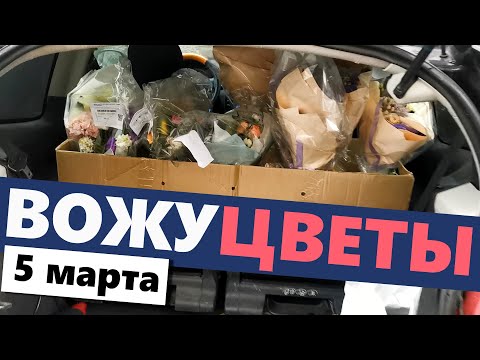 Видео: Вожу цветы 5 марта