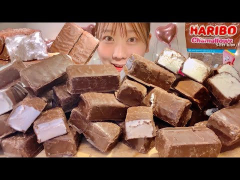 Видео: ASMR Шоколадный зефир【русские субтитры】【Mukbang/ Eating Sounds】