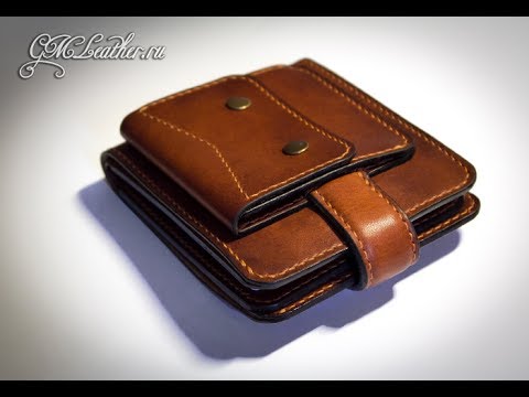 Видео: Кожаный кошелек ручной работы. Leather purse handmade