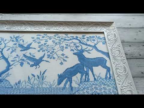 Видео: 21. Все мои вышитые оформленные картины. 1 серия. Животные, птицы, рыбы.