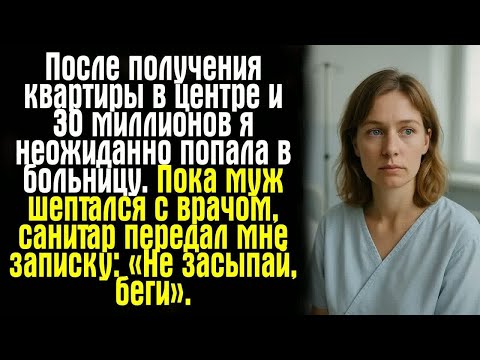 Видео: После получения квартиры в центре и 30 миллионов я неожиданно попала в больницу. Пока муж шептался..