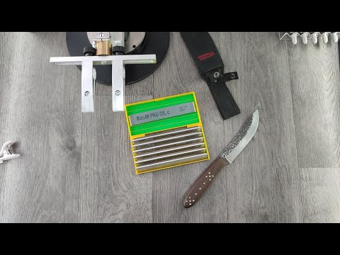 Видео: Заточка ножа Viking Nordway, сталь 440. Эльборы Косим.