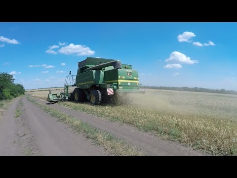 Видео: УБОРКА ОЗИМОГО ЯЧМЕНЯ 2021.КОМБАЙН John Deere 9680 WTS.