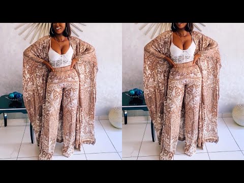 Видео: Как раскроить и сшить этот модный комплект из куртки-кимоно и брюк палаццо.