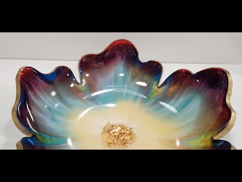 Видео: Великолепный, неожиданный результат для этой чаши!! #эпоксиднаясмола #искусствоизсмолы #смола #сд...