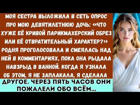 Видео: Моя сестра выложила опрос о моей дочери: «Что хуже — её кривые волосы или противный характер?..