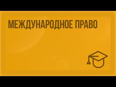 Видео: Международное право. Видеоурок по обществознанию 10 класс