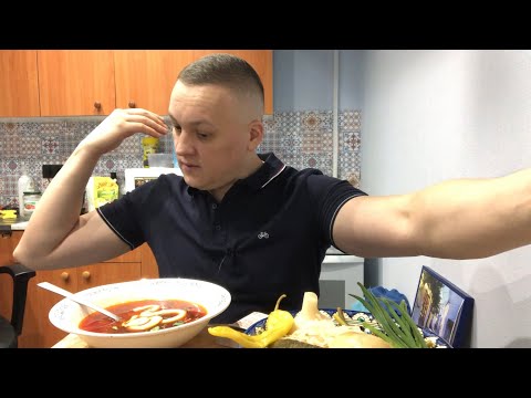 Видео: Борщ за 120 рублей МУКБАНГ mukbang eating