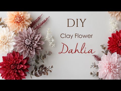 Видео: DIY Как сделать глиняный цветок Георгин