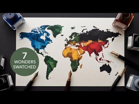 Видео: Тестируем 7 удивительных чернил, вдохновленных чудесами света!