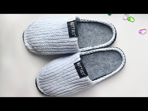 Видео: Как быстро и просто связать тапочки крючком?! KnitPro Botties Sole