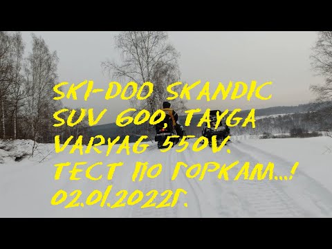 Видео: Ski-Doo Skandic SUV 600, TAYGA VARYAG 550V. Тест по горкам...! 02.01.2022г.