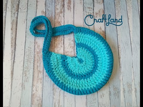 Видео: Пляжная сумка из трикотажной пряжи (мастер-класс)