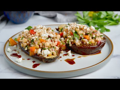 Видео: Жареные баклажаны по-средиземноморски с кускусом и нутом