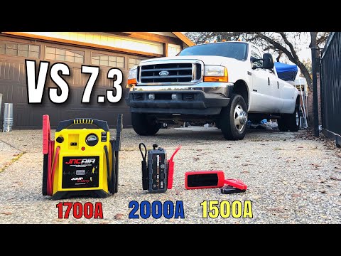Видео: 2001 F350 7.3 Дизель - против 3 аккумуляторов. Можно ли запустить его с любого аккумулятора? NOCO...