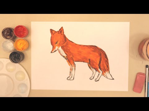 Видео: КАК НАРИСОВАТЬ ЛИСУ🦊УРОК РИСОВАНИЯ.