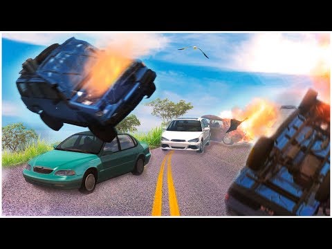 Видео: ЗАМЕС НА ТРАССЕ! ПО ОБОЧИНЕ ОБОГНАЛ ПРОБКУ НА ОГРОМНОЙ СКОРОСТИ! (BEAM NG DRIVE)