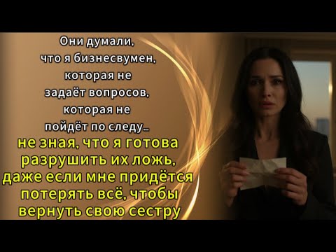 Видео: Они думали, что я бизнесвумен, которая не задаёт вопросов, которая не пойдёт по следу…