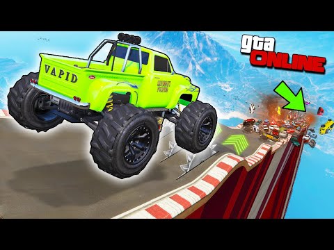 Видео: НОВЫЙ СКОЛЬЗКИЙ СПУСК БЕЗ ТОРМОЗОВ ПО ЛЬДУ В ГТА 5! ОБЗОР МОДА В GTA 5!