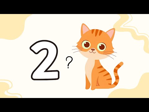 Видео: "Математика з котиком Мурчиком🐱Число і цифра 2. Пара. Широкий, вузький" Математика для дітей.