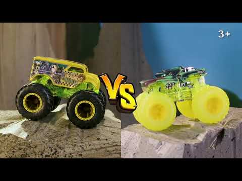 Видео: САМЫЕ ДИКИЕ ГРУЗОВИКИ-МОНСТРЫ Прыгает! 🚚 | Турнир титанов | @HotWheelsRussia  +3