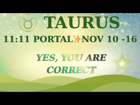 Видео: ♉ ТЕЛЕЦ | 10–16 ноября | 11:11 Портал 🌿 «Да, вы правы» | Женские силы и поток изобилия