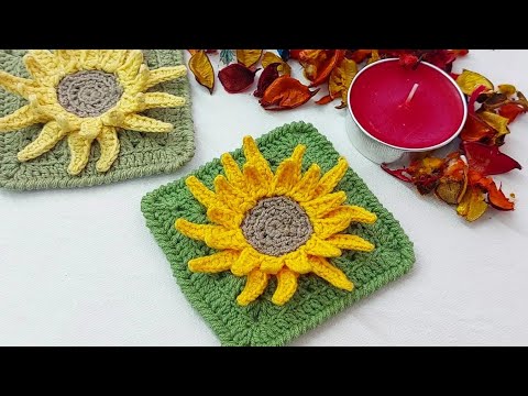 Видео: Вы ищете другой мотив 👍💯 Изготовление новой модели мотива подсолнуха крючком