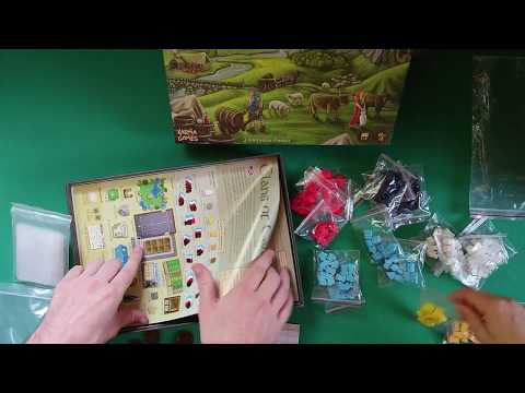 Видео: CLANS of CALEDONIA [1] Распаковка игры "Кланы Каледонии" и наши сельские игры