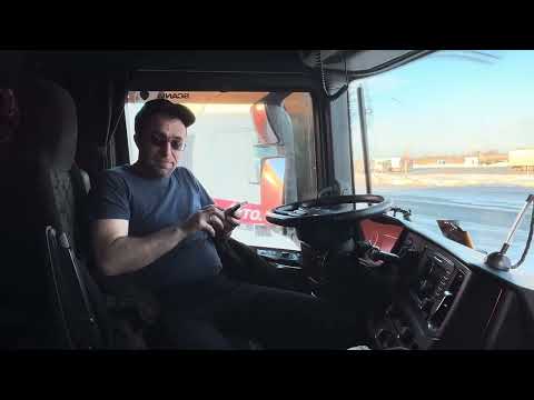 Видео: Скания не едет. Умерла коробка в -22.