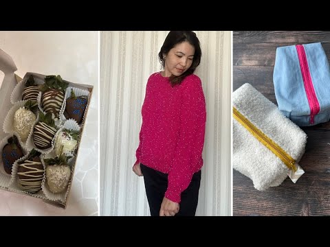 Видео: Влог 3/25: ❄️ Зима вернулась // Джемпер с бусинами готов 🥳 / Клубника 🍓 в шоколаде