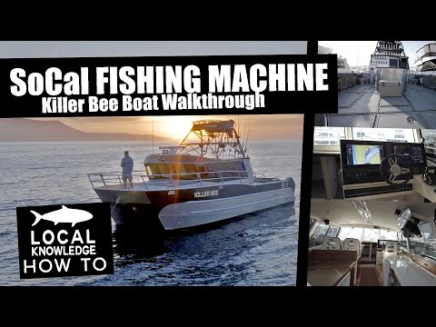 Видео: Лучший рыболовный аппарат в Южной Калифорнии? Катамаран ACI «Killer Bee» | Создан для рыбалки в Ю...